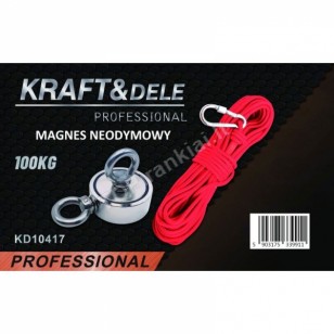 Neodimio paieškos magnetas, dvipusis, 100kg (KD10417) Neodimio paieškos magnetas, dvipusis, 100kg (KD10417)